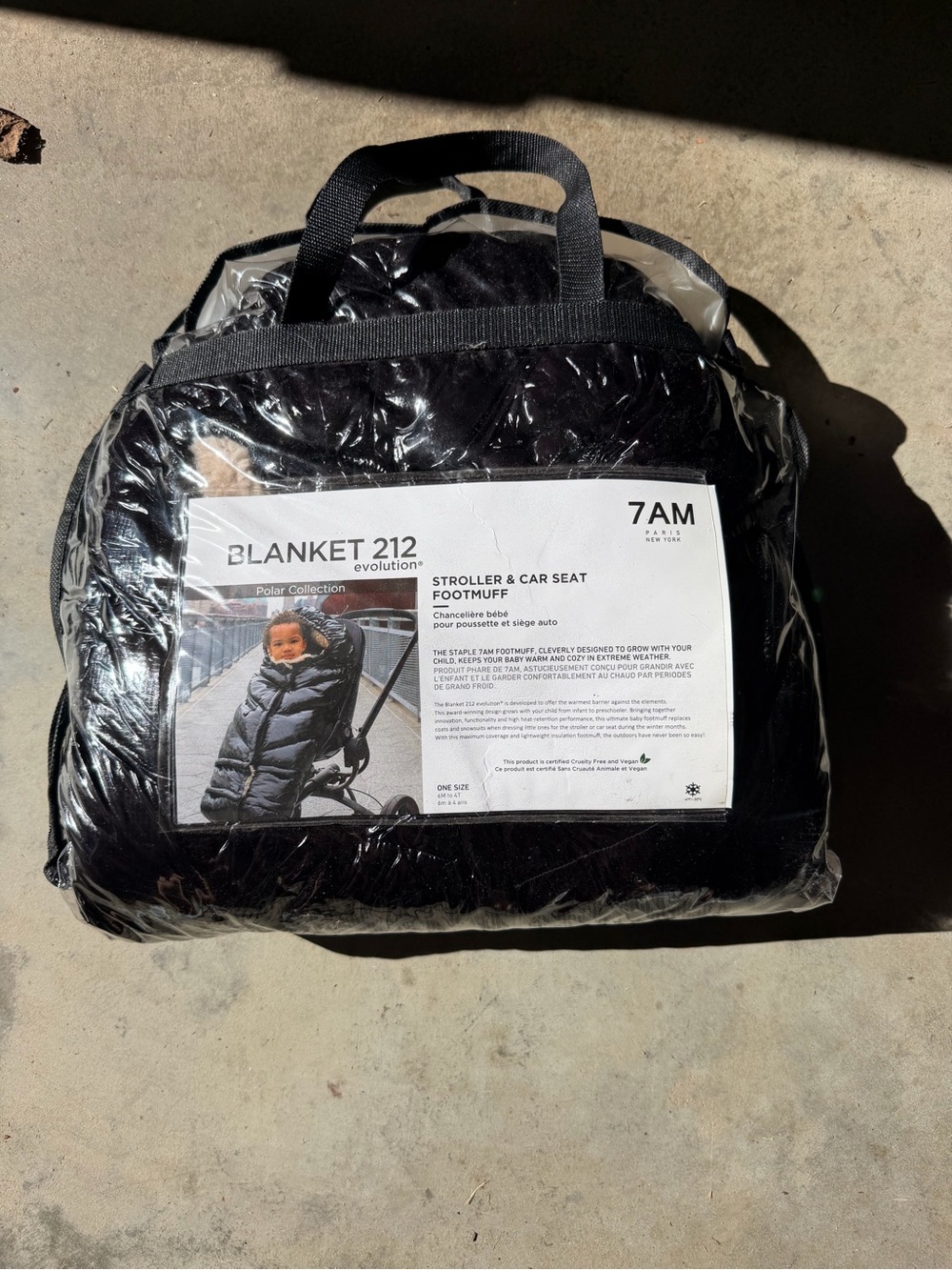 7AM Blanket 212 Evolution Black Stroller & Car Seat Footmuff